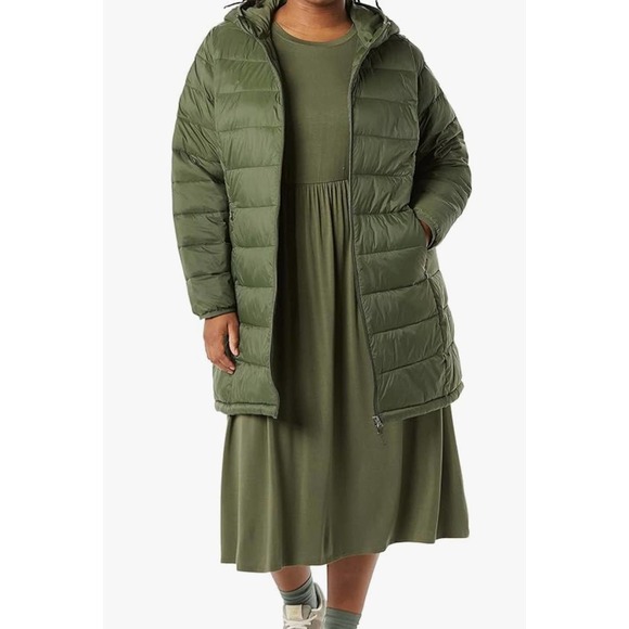 Amazon Essentials Women's Lightweight Water-Resistant Hooded Puffer Coat Sz L - Picture 6 of 6